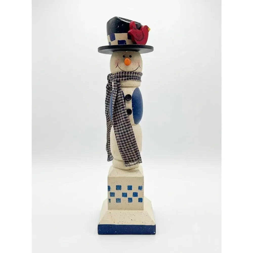 Vintage Snowmen Candle Holders - Set of 3 | Hand-Painted Decor Christmas Holders
